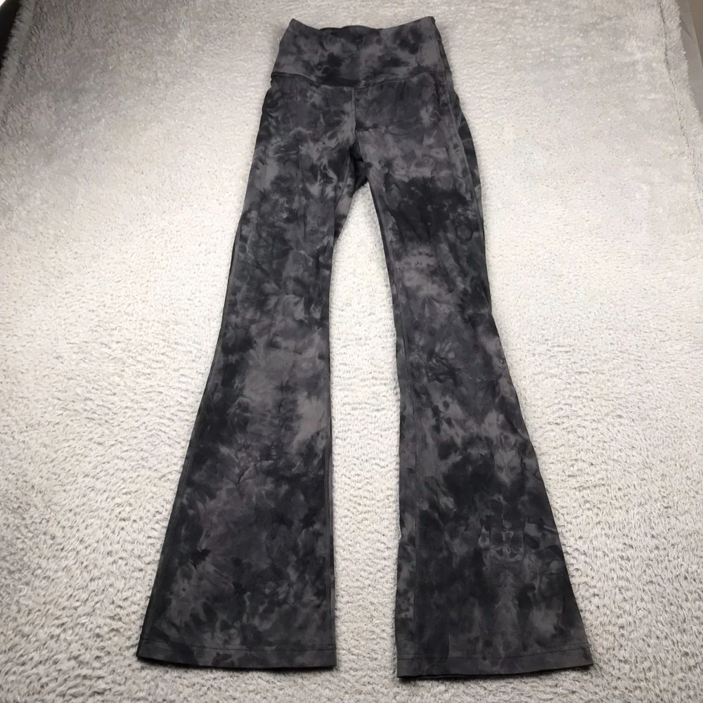 Lululemon Groove Super High-Rise Flare Pants Womens 4 (23x32) Diamond Dye Gray